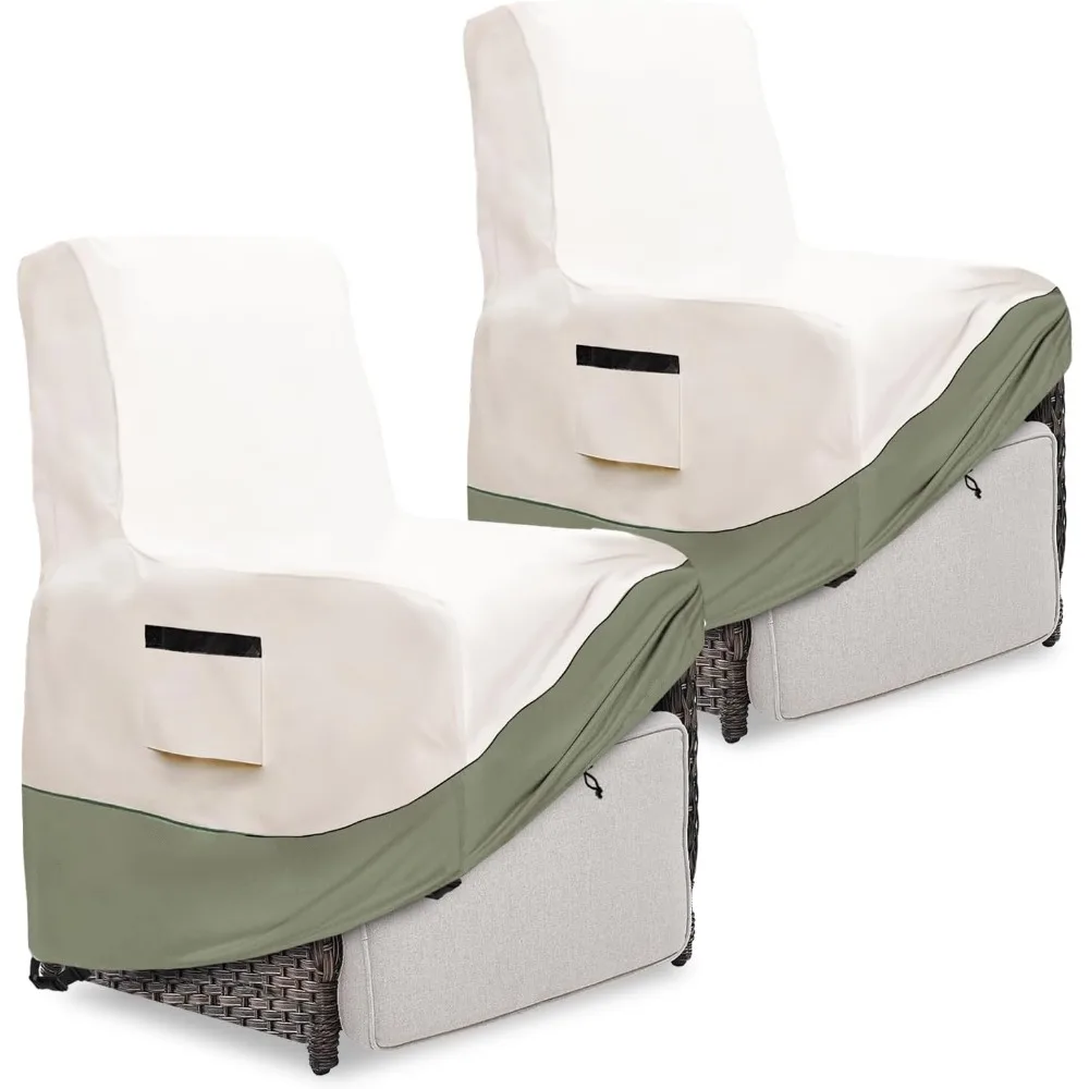 

Комплект из 2 сверхмощных водонепроницаемых чехлов для кресел с откидной спинкой и поворотными креслами для отдыха 600D