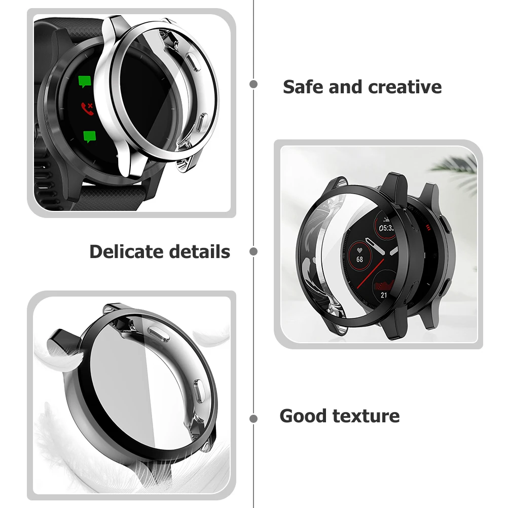 

6pcs Tpu Electroplated Watch Screen Protector Case Anti-Scratch Shockproof Protective Cover For Venu 2S Vat 4S Smartwatch