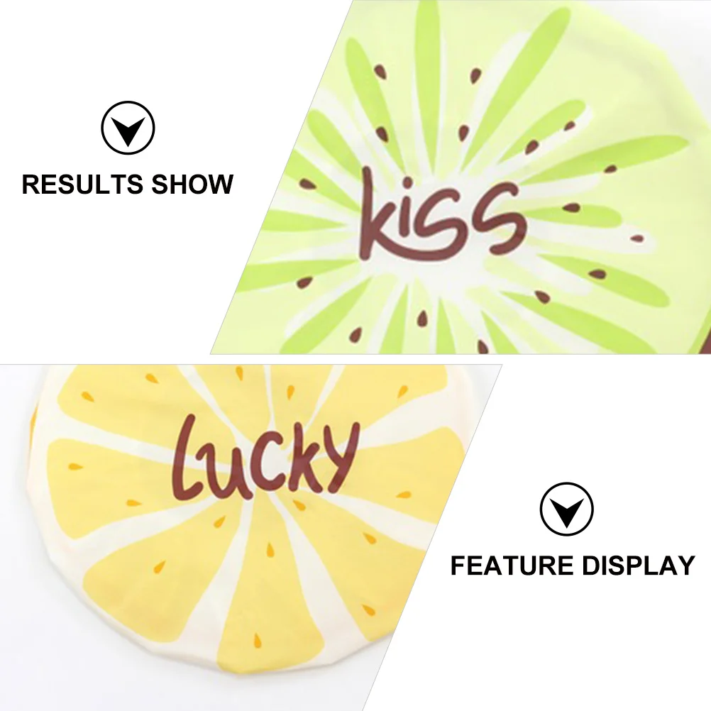 

6Pcs Dustproof Shower Caps Elastic Bathing Hair Cover Lightweight Safe for Shower Cooking Spa Hair Dyeing Protect