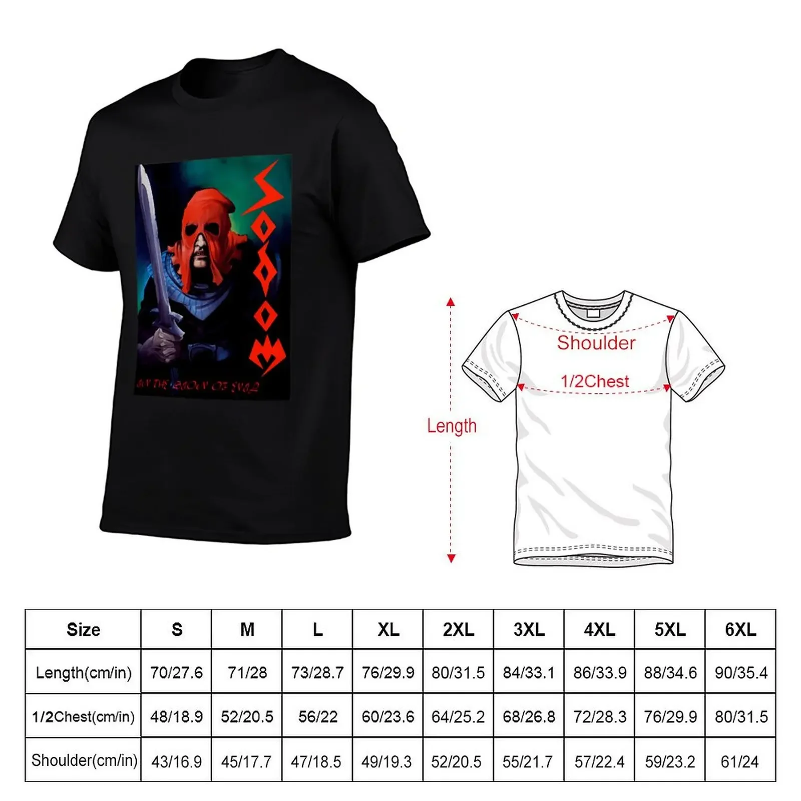 Sodom Rock Band In The Sion Of Evil T-Shirt vintage graphic tee aesthetic clothes valentines clothes workout shirts for men