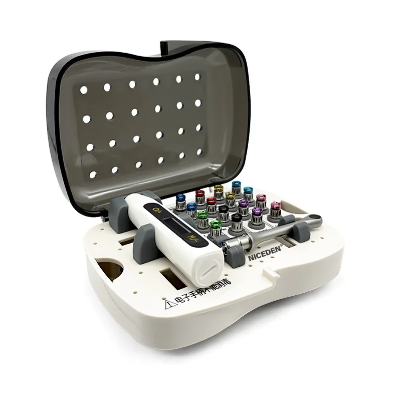 

De ntal imp lant Screwdriver Torque Screw Driver Wrench Colorful Electronic Torque Universal Tools Kit Box den tistry Equipment