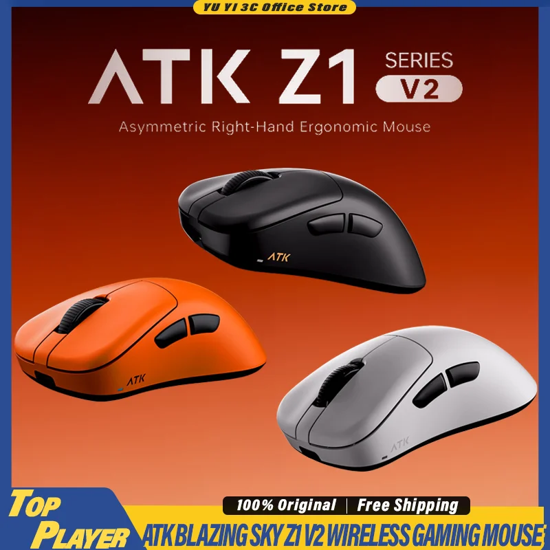 

ATK Z1 V2 Gaming Mouse 8T8R 8000Hz Polling Rate Low Latency for E-Sport 20000FPS 54g Lightweight Ergonomic Design Pixart3950