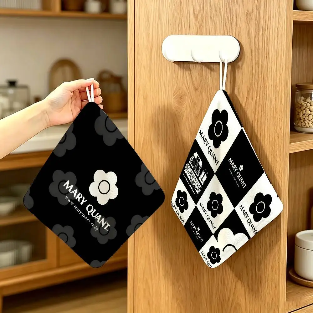 Fashion M-Mary-Q-Quants Hanging  Polyester Cotton Hanging Kitchen Towel Skin Friendly Hand Wiping Towel For Hotel Cafe Household