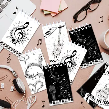 8個音符主題便攜式線圈筆記本鋼琴迷你記事本,適合兒童生日派對禮物、學校獎勵、皮納塔填充物 10 最佳銷售 大量派對禮品 - №8