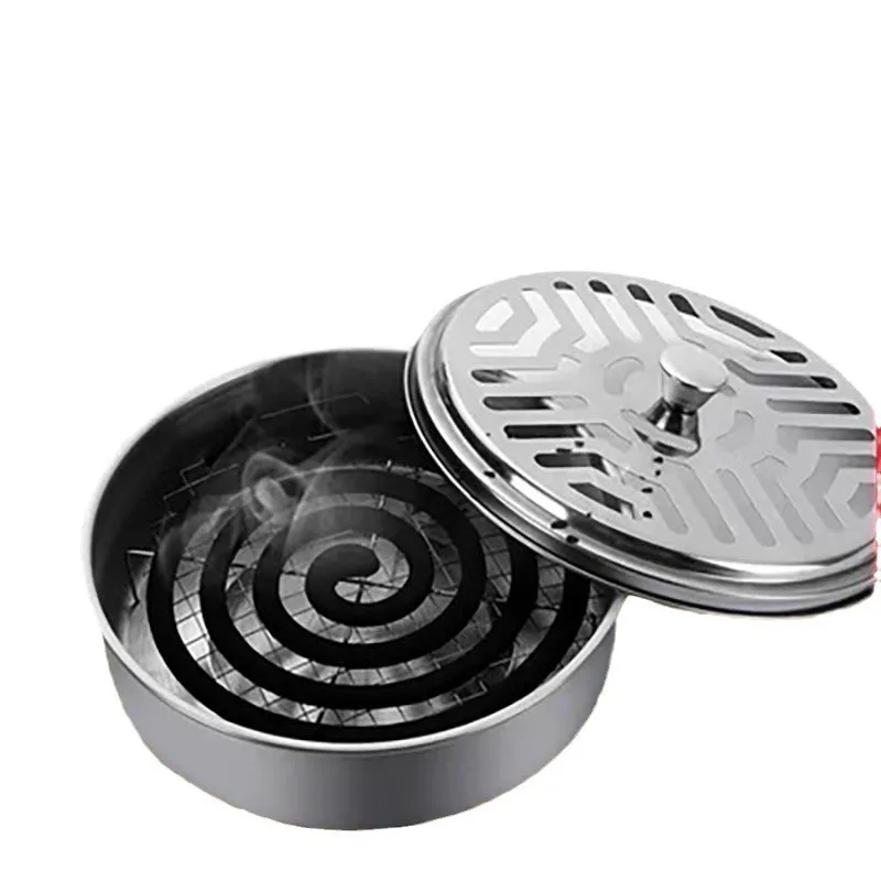 

Fireproof mosquito coil box with lid Household mosquito coil tray rack Creative safety fireproof mosquito coil tray