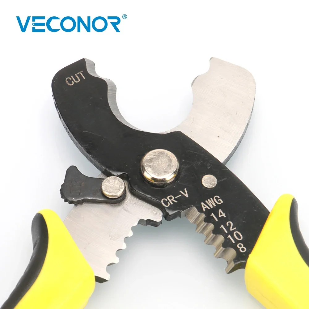 Multifunctional Cable Wire Stripper Stripping Cutter Knife Crimper AWG & Metric Scale