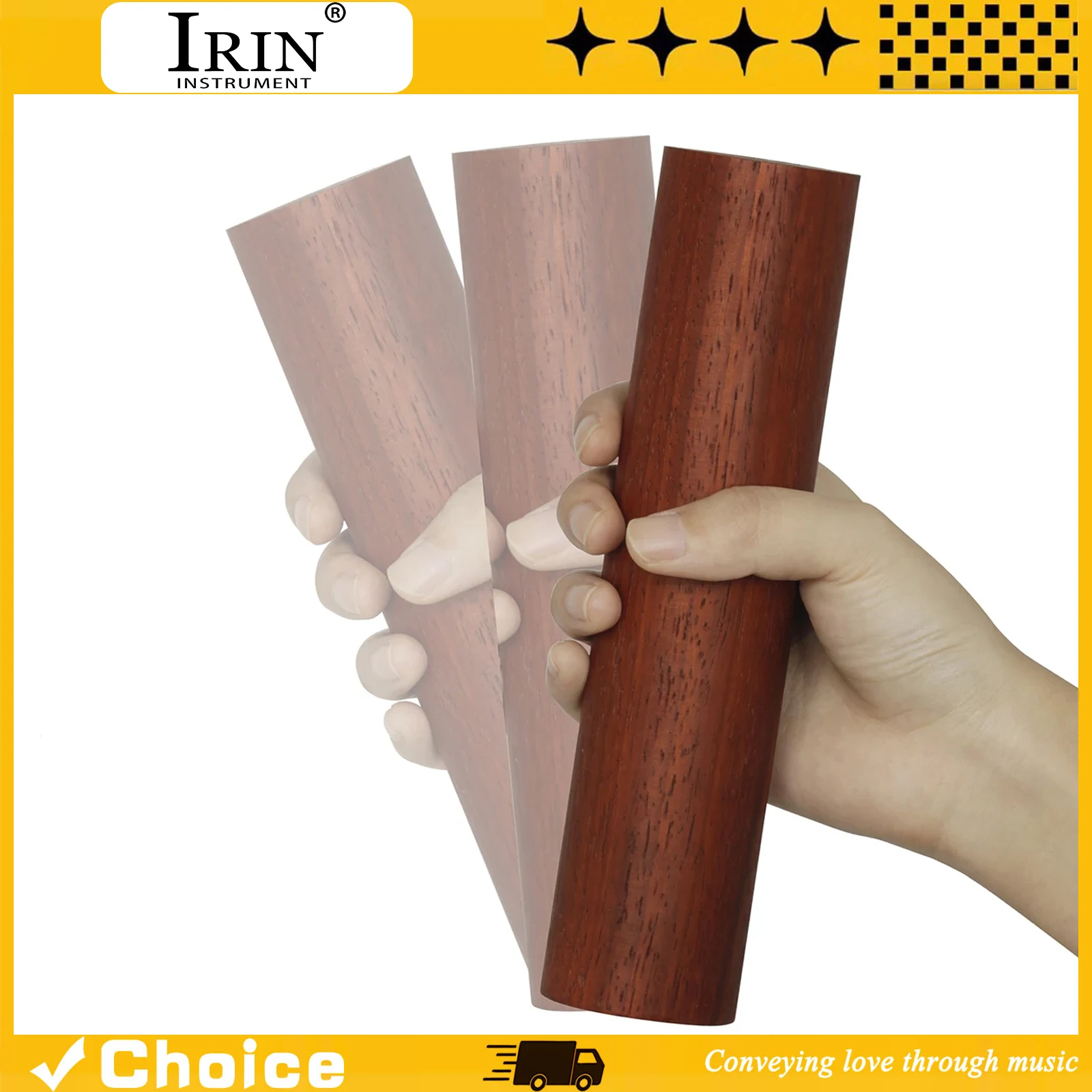 Cylinder Sand Shaker Rhythm Rosewood or Rubberwood Hand Shaker Percussion Instruments For KTV Party Kids Education Toy Gift