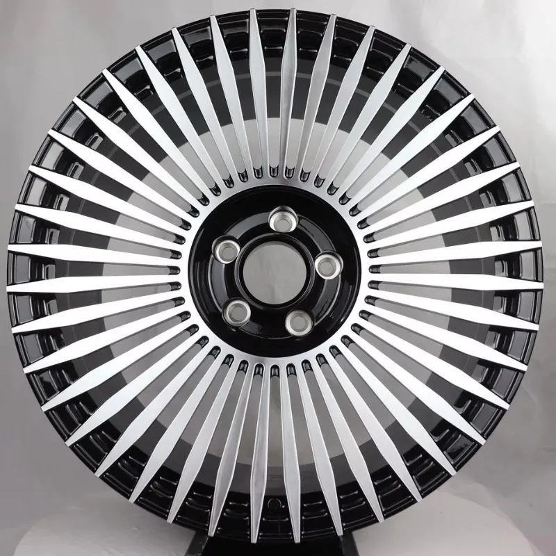 New Aluminum Wheel 15-22 Inch Car Front Wheel Wear Resistant Lightweight Model R016 20 Spokes, Black Finish