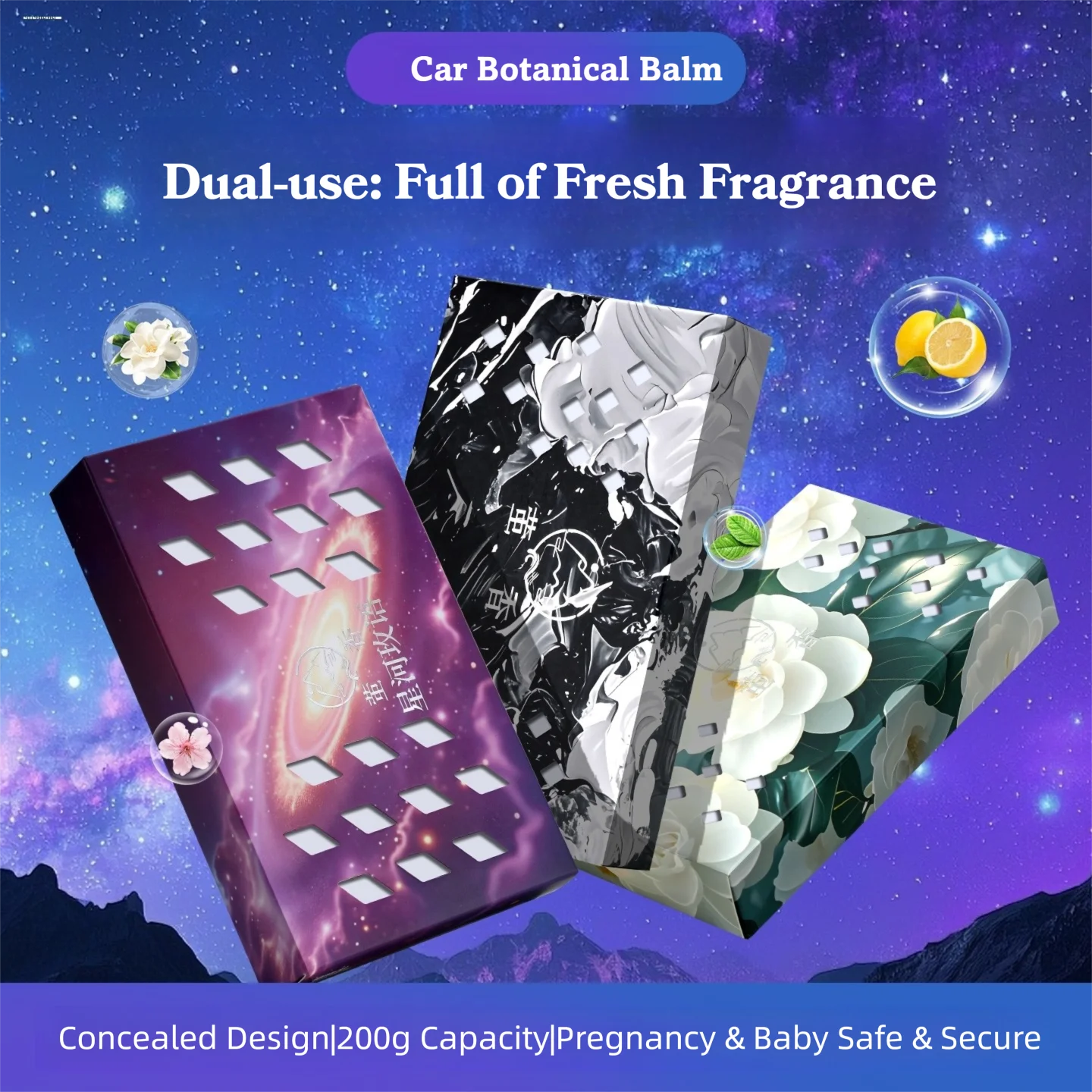Cologne Rose Car Aromatherapy Solid Balm Long Lasting Fragrance Car Dashboard Aroma Ornament Interior Deodorant Air Freshener