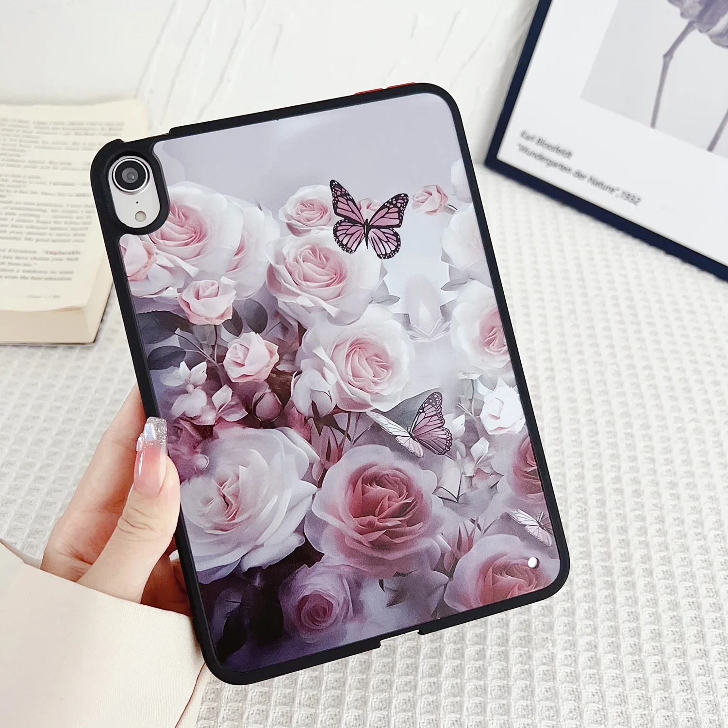 

Flowers Pattern Matte Case For iPad 2025 A16 Air 5 4 3 Pro 10.2 10.9 11 inch MINI 6 7 8 9 10th 11th Generation Cases Hard Cover