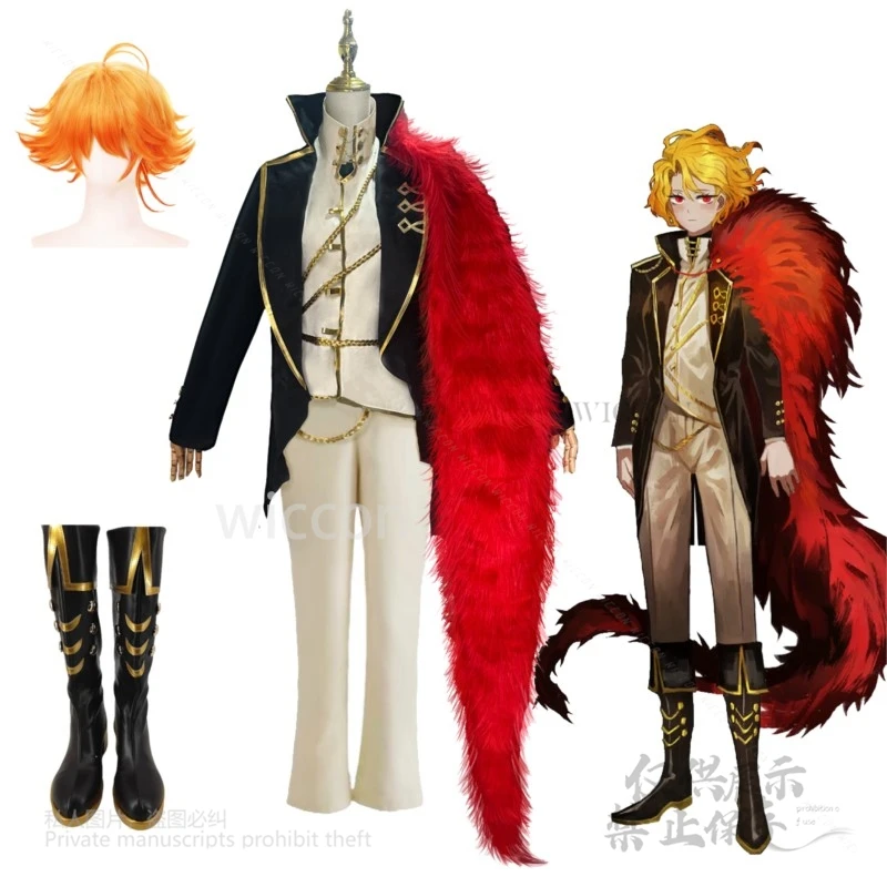 Limbus Company Don Kichxote Sancho, костюм унисекс, парик, спойлер, наряд для косплея, одежда, пальто, костюм, платье на Хэллоуин, по индивидуальному заказу