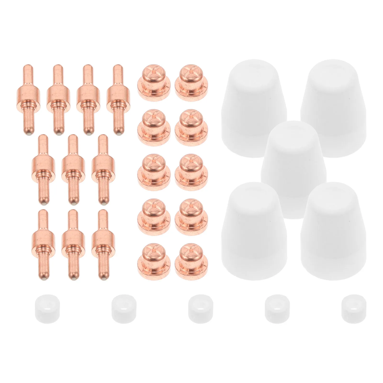 1Set Plasma Cutting Consumables Kit Versatile Electrode Nozzle Protective Cover Diverter for Metalworking Construction