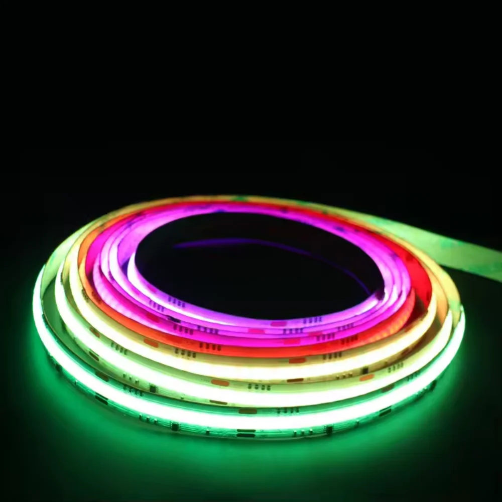 Flexível Dotless RGB LED Strip para Home Decor, fita colorida FOB, barra de luz, Home Decor, 12V, 5m, 450LEDs