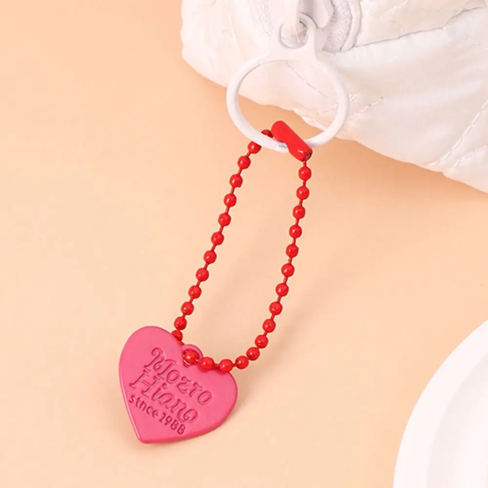 Portable Colorful Heart Keychain Fashion Y2K Love Pendant Keyring Kawaii Creative Bag Key Chain Car