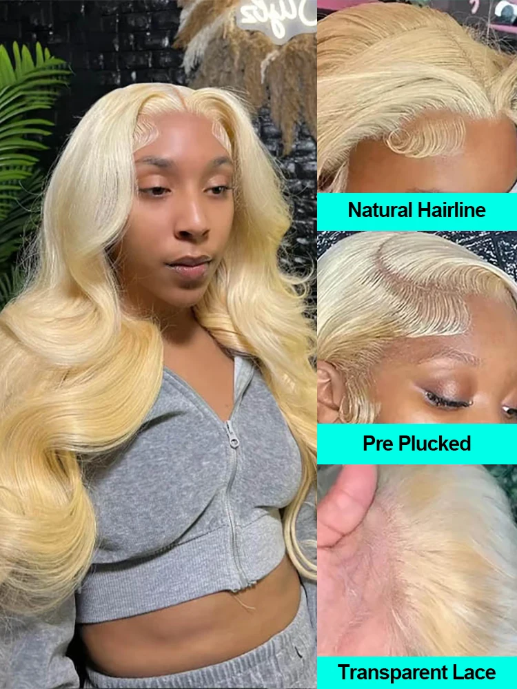 250 Density 613 Honey Blonde Body Wave 13x6 HD Lace Frontal Wigs Human Hair Brazilian 13x4 Lace Front Wig Preplucked 30 40 Inch image 2