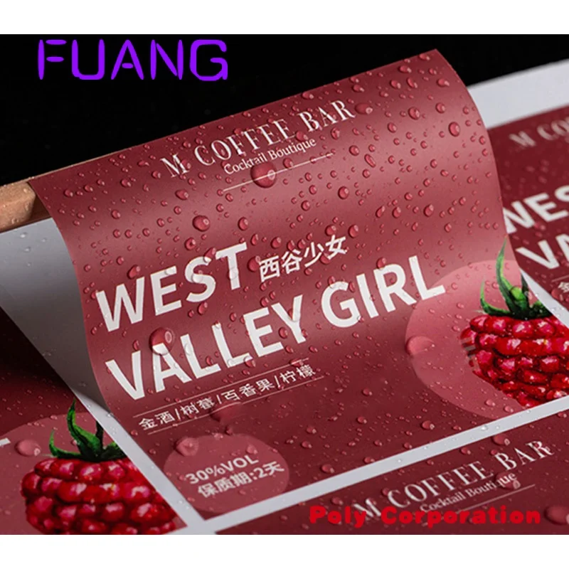 PVC Label Printing, Cosmetic Packing Sticker, Waterproof, Adhesive, Fancy Custom, Skin Care