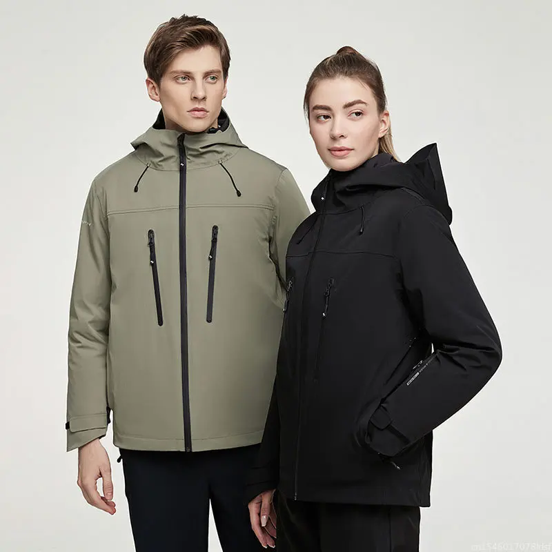 Youpin ZENPH Aerogel الباردة المقاومة التنزه جاكيتات الرجال في الهواء الطلق الرياضة معطف مقنع مقاوم للماء تنفس الشتاء السترات الحرارية