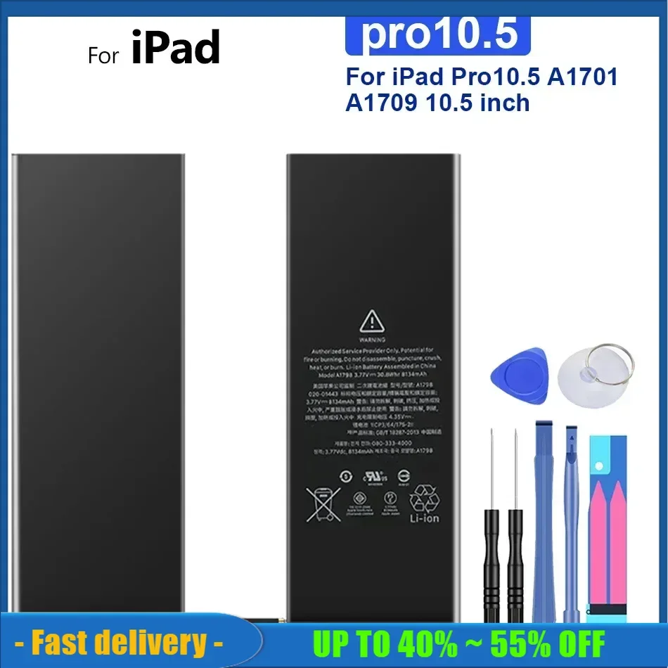 

Аккумуляторы для планшетов Apple iPad Pro 10,5 дюймов A1701 A1709 8134 мАч перезаряжаемая портативная батарея