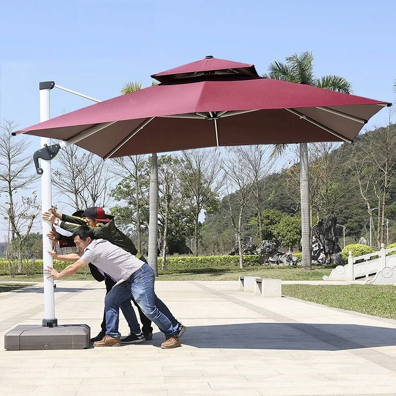 Design Beach Sunshade Umbrella Outdoor Furniture Big Shelter Umbrella Stand Cover Tent Parasol