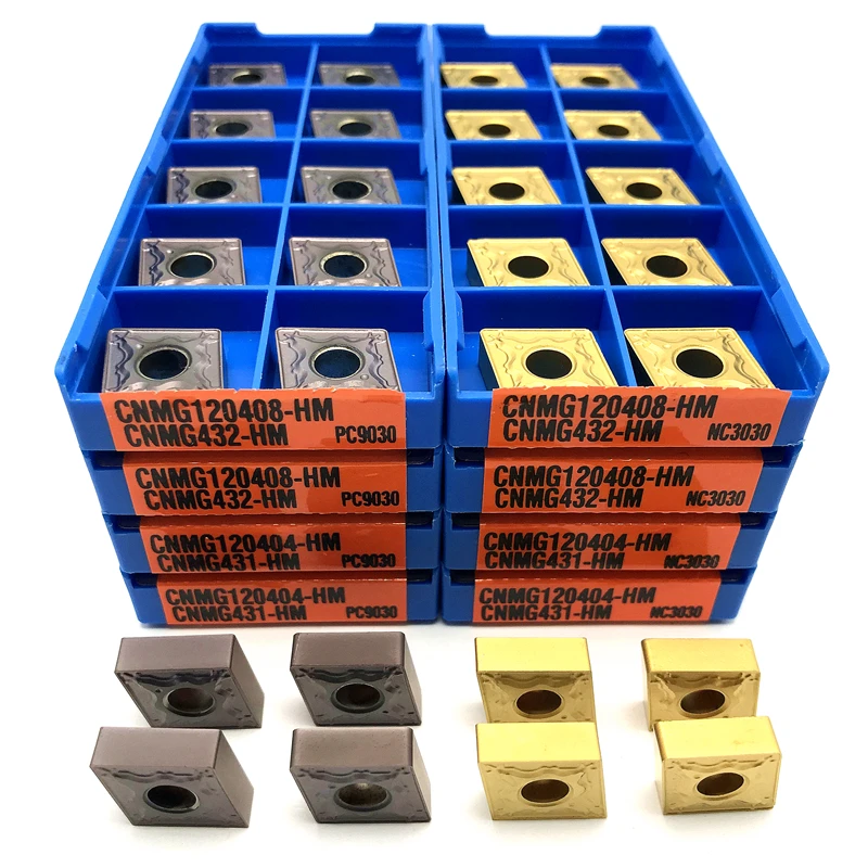 

CNMG120404 CN120408 HM PC9030/NC3030 Carbide Inserts External Turning Tools Steel Processing CNC Cutting Lathe Turning Inserts