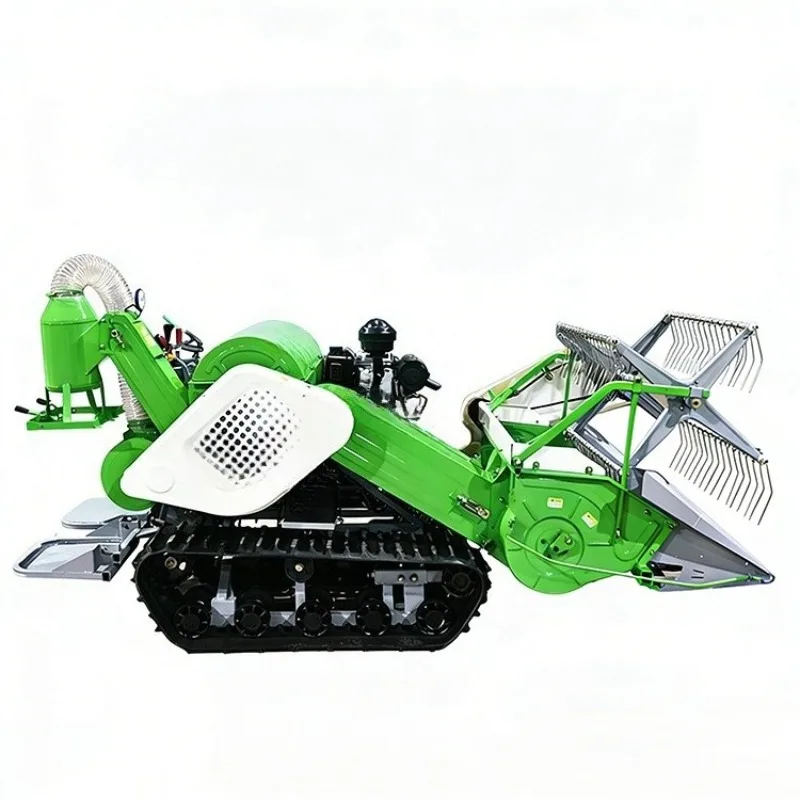 Combine harvester Ride-on rice harvesting and threshing machine Export rice combine