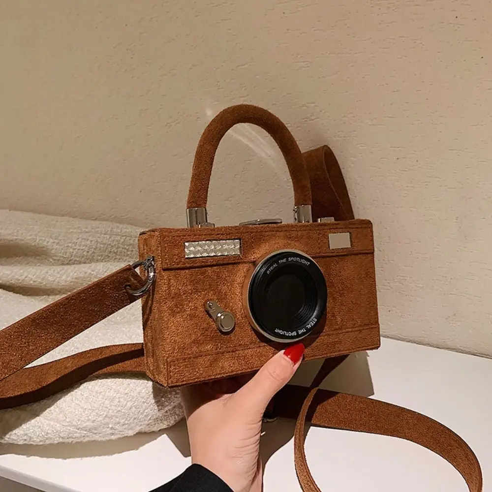 

French PU Camera Shoulder Bag Matte Large Capacity Funny Box Bag Small Bag Crossbody Bag Outing