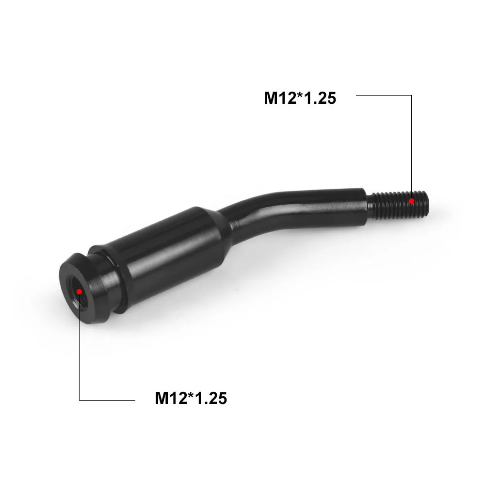 M12*1.25 Gear Shift Shifter Stick Lever 13CM Bent Extension Short shifter Internal thread：M12*1.25 With Three Adapters