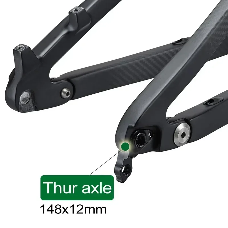 Airwolf-cadre de vélo de route en fibre de carbone T1000 29ER, 148x12mm, PF30, supports de freins à disque