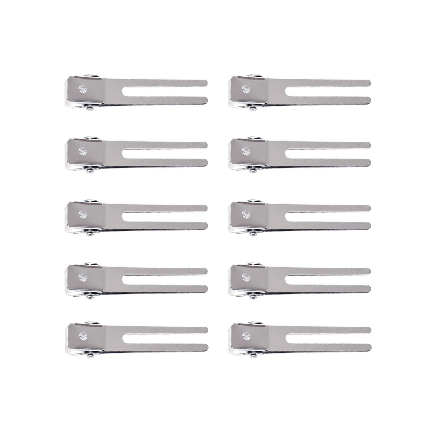 10 pcs 45mm Double Prong Curl Hair Clips Makeup Hairpins  No Bend Clips for DIY Hair Styling Accessory