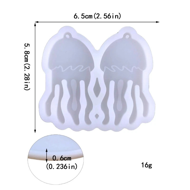 クラゲの形のダングルイヤリングエポキシ鋳型穴 DIY イヤリング装飾ドロップセール