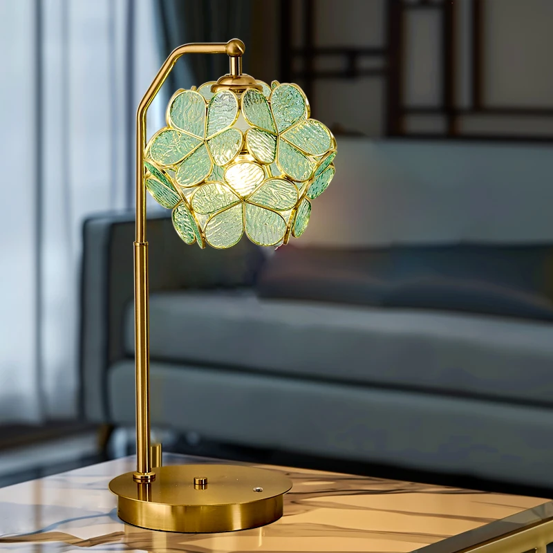 

Handicraft glass table lamp living room bedroom bedside table lamp