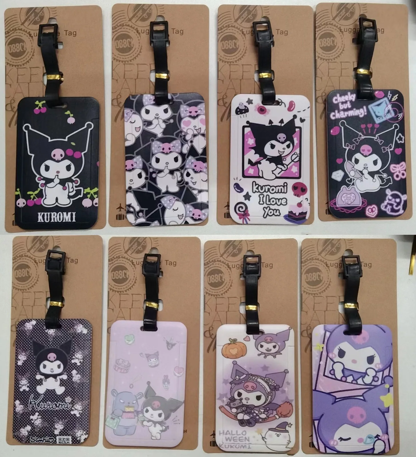 Sanrio Cinnamoroll Kuromi Mymelody Cartoon Luggage Tags kawaii Anime Subway meal card bus card holder ID Addres Name Holder