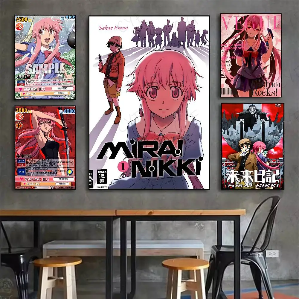 M-Mirai N-Nikki Poster 	 High Quality Wall Art for Home Office Bedroom Living Room Hallway Bar Perfect Gift
