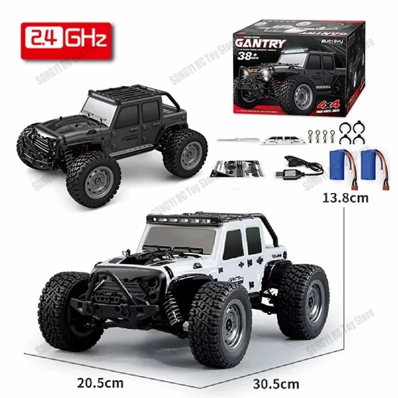 16103 Fast Rc Cars 50km/h 1/16 Off Road 4-kołowy napęd z diodą LED 2.4G Wodoodporny pilot Monster Truck dla dorosłych i dzieci