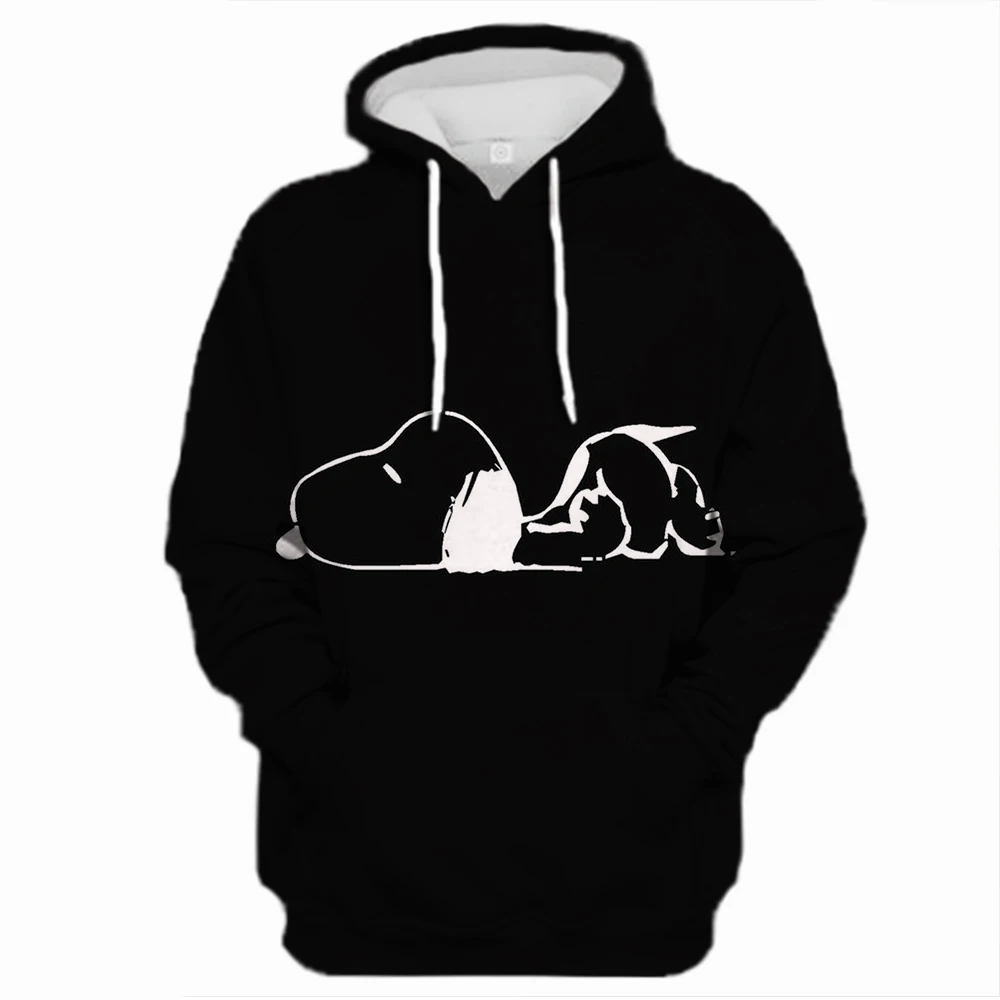 Snoopy Cartoon Anime Women's Hoodie Spring and Autumn Edition Women's Round Neck Hoodie 2024 New Casual Couple Sportswear Top