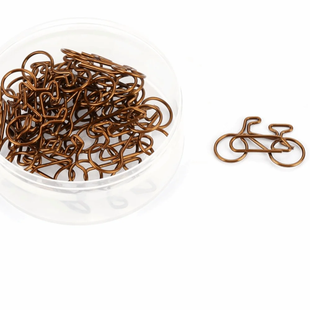 

20pcs Metal Bicycle Shape Paper Clips Bicycle Coffee Metal Paper Clips Durable Construction Office Paper Clips