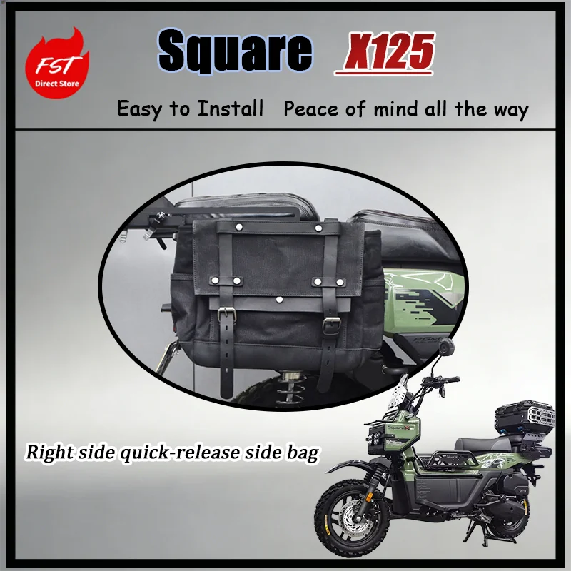 FOR SquareX125 Right Side Quick Disconnect Canvas Hanging Bag Holder High Rigidity Anti-Deformation Side Mount Plate fMotorcycle