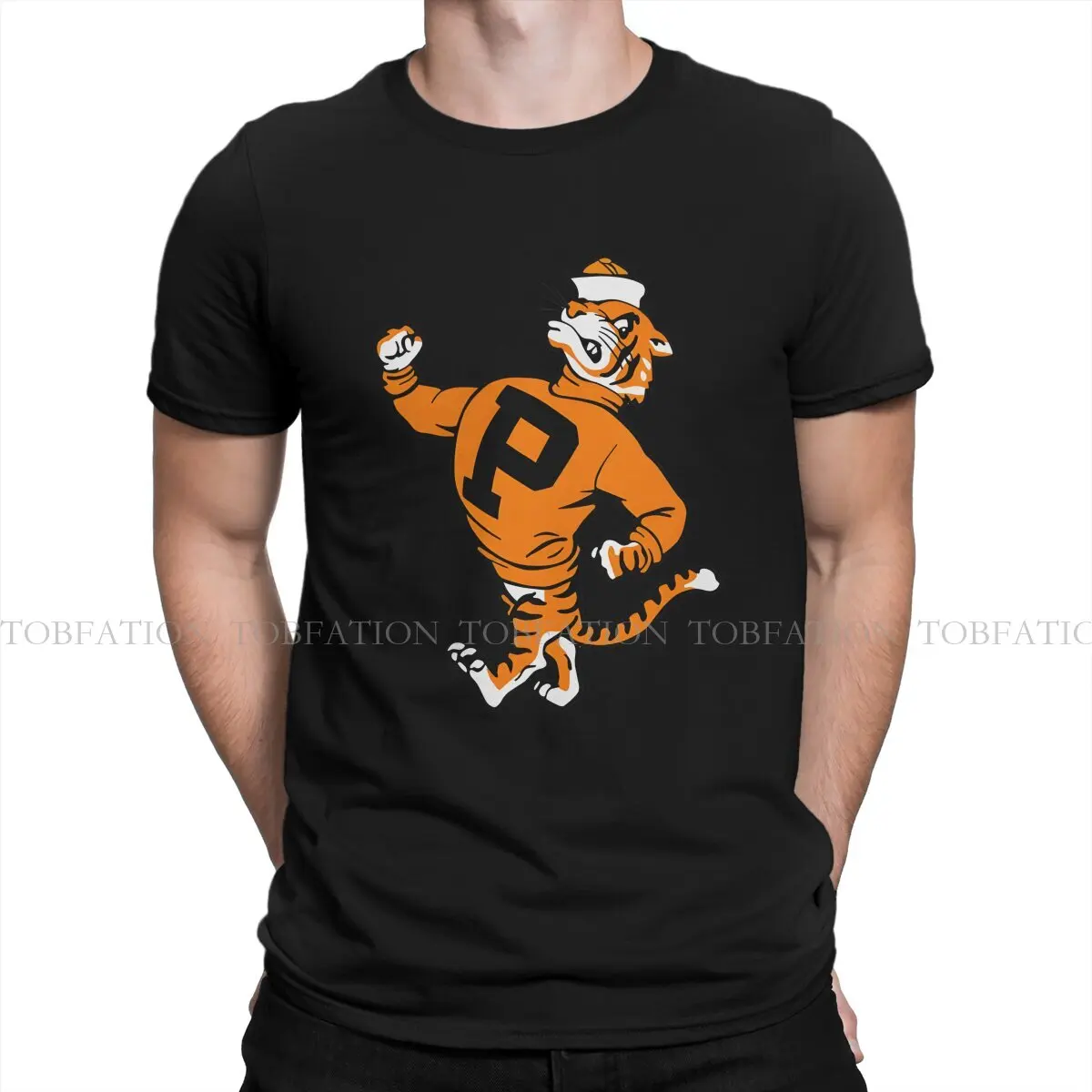 Tiger Wild Animals Crewneck TShirts Princeton University Mascot Print Homme T Shirt Funny Clothing 6XL