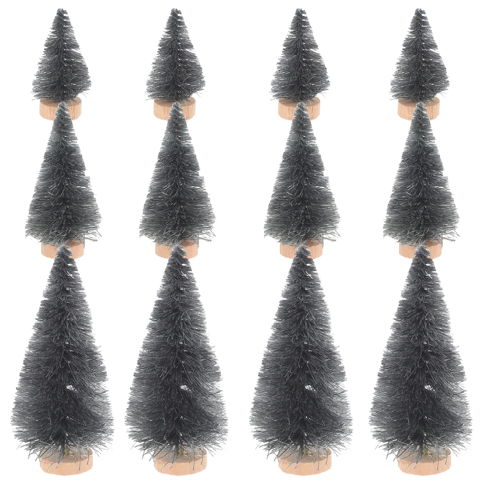 

12Pcs Artificial Pine Trees Halloween Haunted House Decor No Fading Spooky Small Tree Adornments Halloween Trees