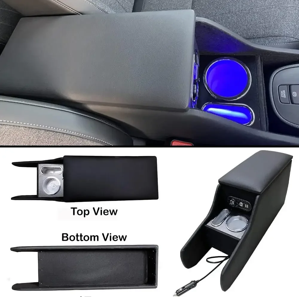 Factory Hot Selling High Armrest Storage Console Box For Fit GR Series With Front & Rear USB LED Light Armrest Box