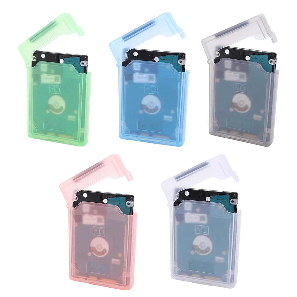 2.5 in HDD SSD Protective Case Shockproof Portable Protective Box Plastic Anti-static SSD Hard Disk Protector Moisture-proof