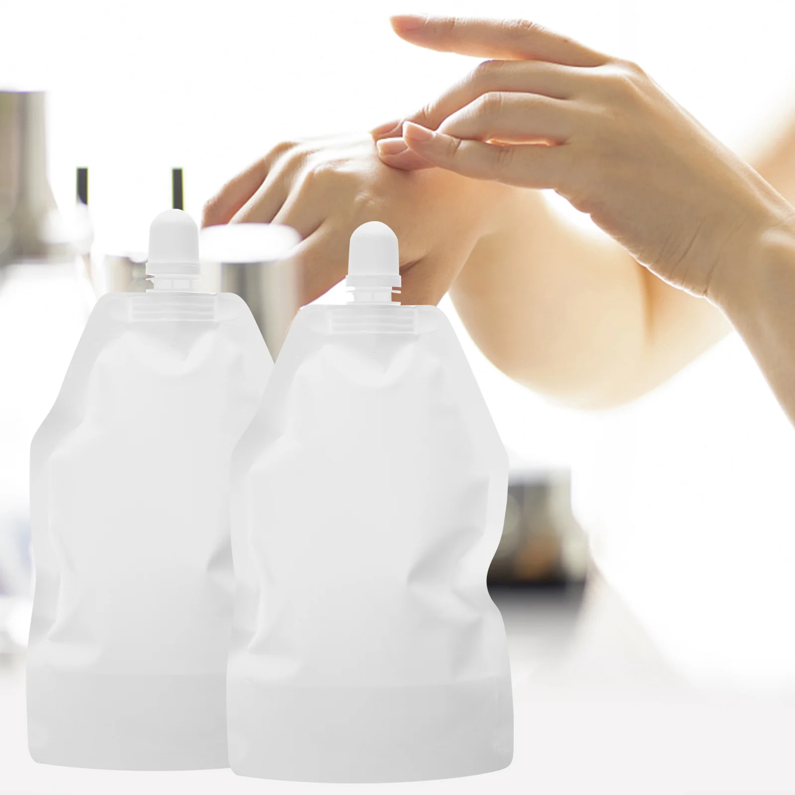 6 Pcs Hair Shampoo Packaging Bag Travel Packing Liquid Pouch White Fluid Bags Portable