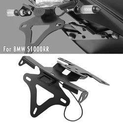 For BMW S1000RR S1000R HP4 S 1000RR 1000R 09-18 Motorcycle License Plate Holder Fender Eliminator Tail Tidy Bracket With LED