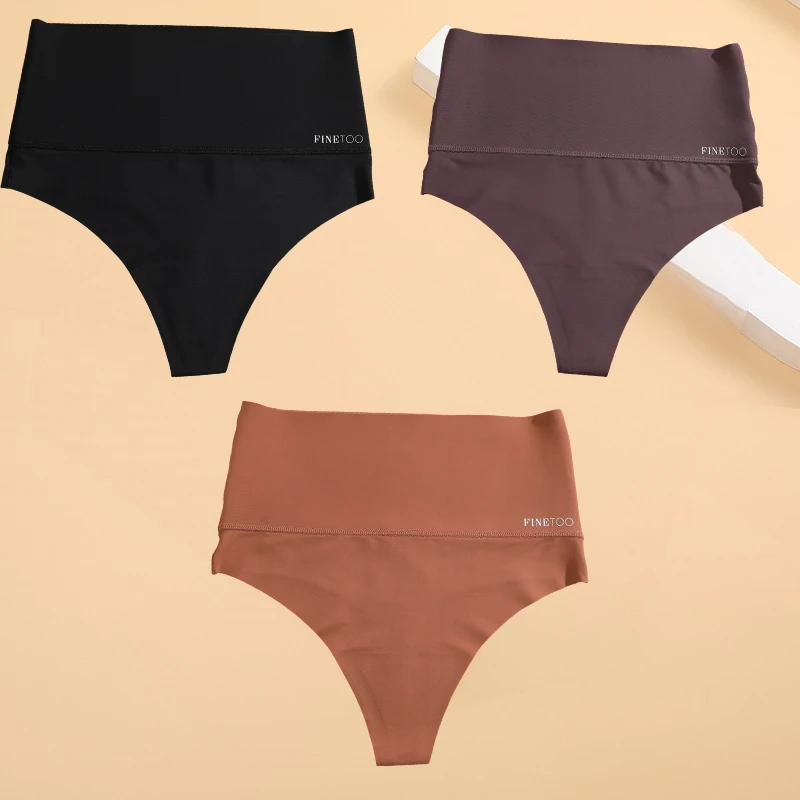 Finetoo 3 Stuks Body Shaping G-String Hoge Taille Vrouwen String Slipje Naadloze Korset Ondergoed Sexy Lingerie Sport Comfort Strings
