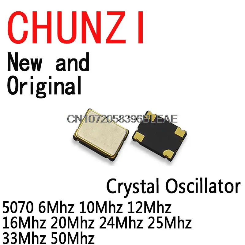 Ibuw Active Crystal Oscillator SMD OSC 7050 5*7 New Crystal Oscillator 5070 6Mhz 10Mhz 12Mhz 16Mhz 20Mhz 24Mhz 25Mhz 33Mhz 50Mhz