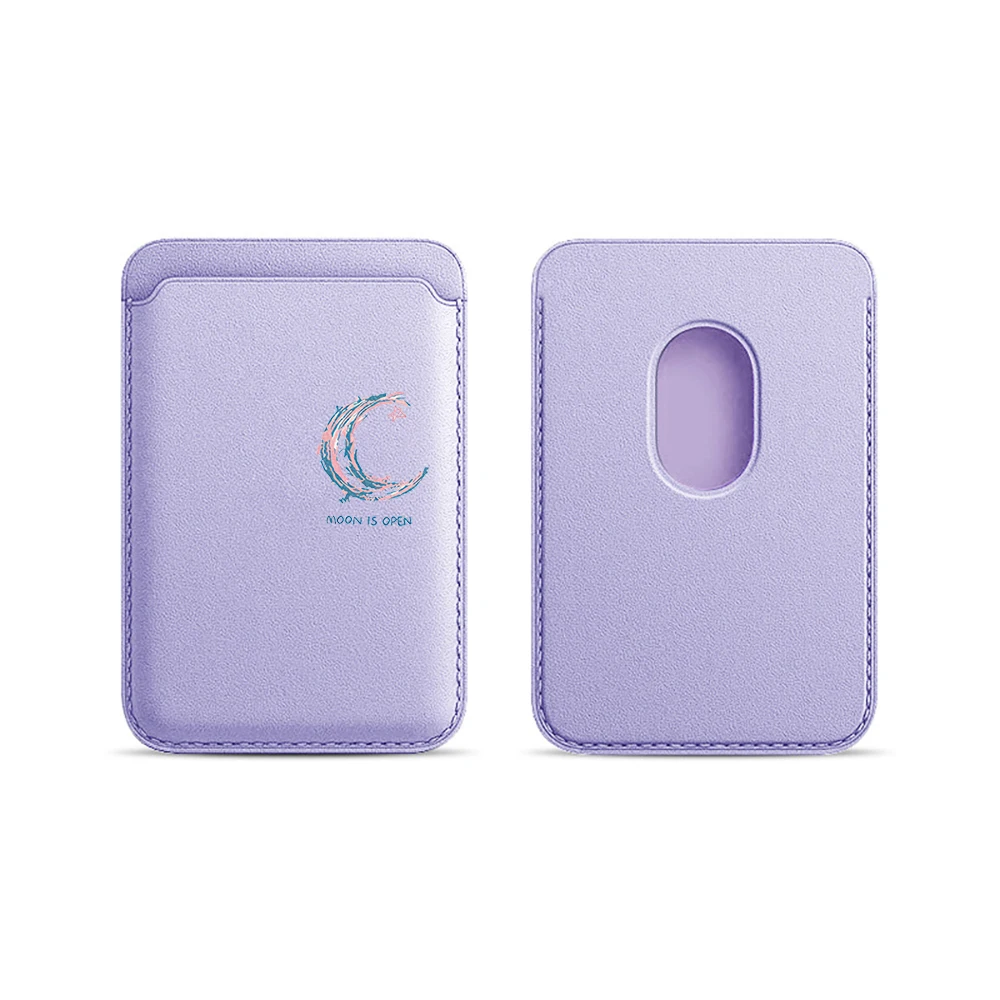 Minimalistisches Kunst-Mond-Leder-Kartenetui, Telefonkartenhalter für Magnetische Hülle, Geeignet für alle iPhone Magsafe Karten-Handyrückseiten-Taschen – Detail 8
