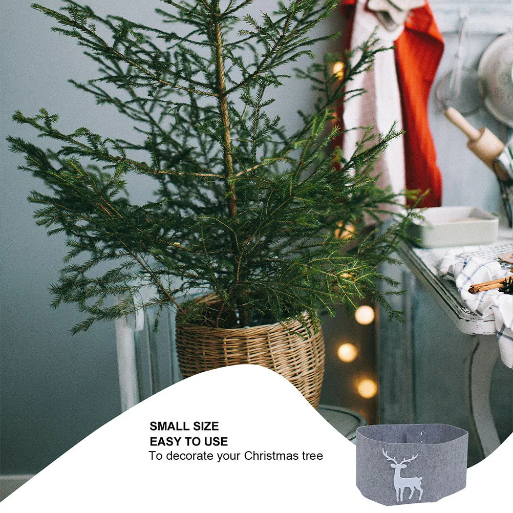 

Christmas Skirt Elk Pattern High Quality Xmas Tree Apron Tree Bottom Cover For Holiday Home Decor Party