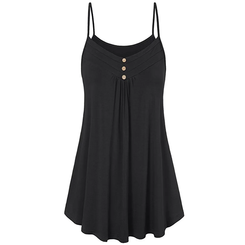 

Women Summer Loose Tank Tops Casual Button Up V Neck Camisole Tops Streetwear Vests Bandage Cotton Sleeveless Tees Top For Women