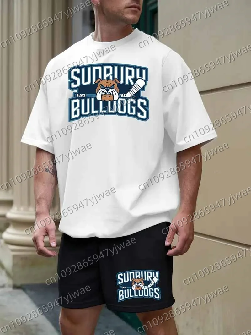 

Sudbury Bulldogs Youth Casual Sportswear Set Yellow T-Shirt +Shorts Bulldog Summer Essentials for Young Athletes Men's Set