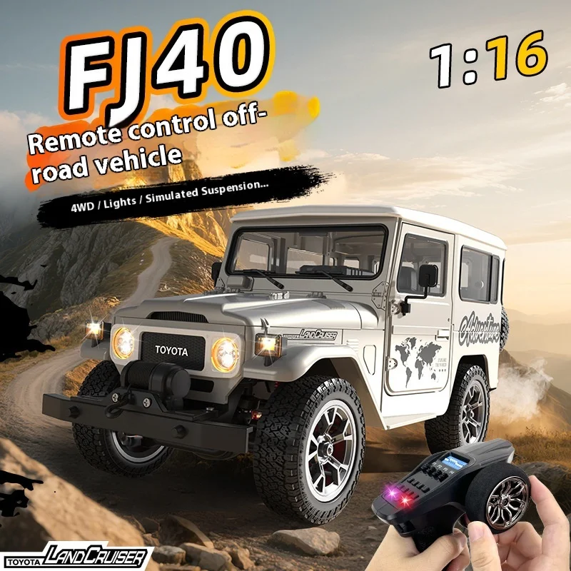 Hengguan 1:16 Hg4-211 Toyota Fj40 Modelo de carro Amortecedor de metal com tração nas quatro rodas Modelo off-road Menino Presente Carro de controle remoto